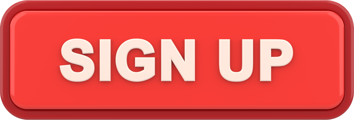 Sign up button. 3D illustration.